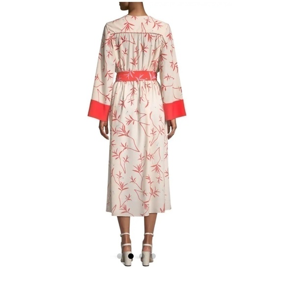 BORGO DE NOR Long-Sleeve Firefly Leaf Wrap Dress size 8 - Picture 2 of 12